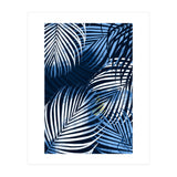 Palm Leaves Blue  (Print Only) thumbnail