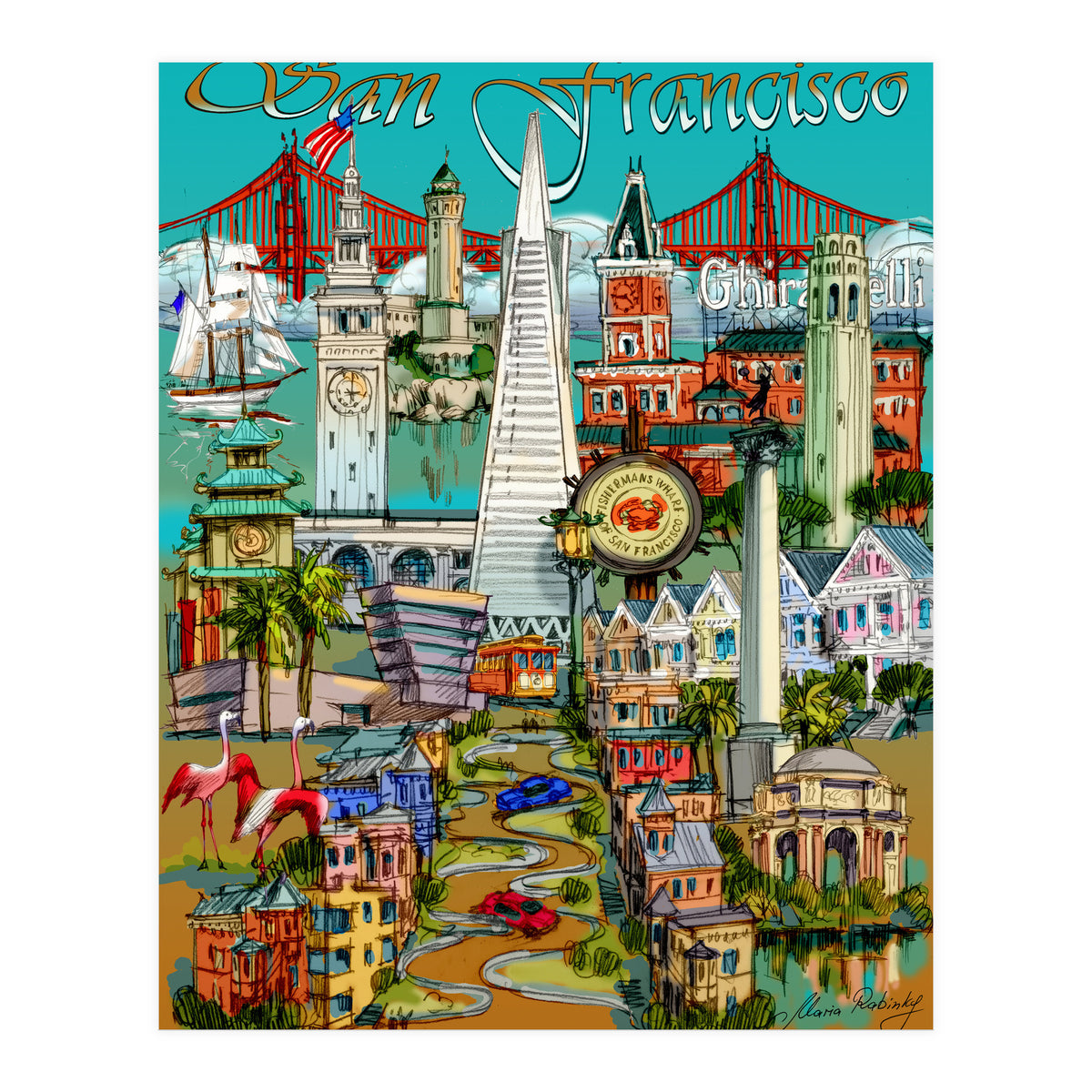 San Francisco Illustration (Print Only)
