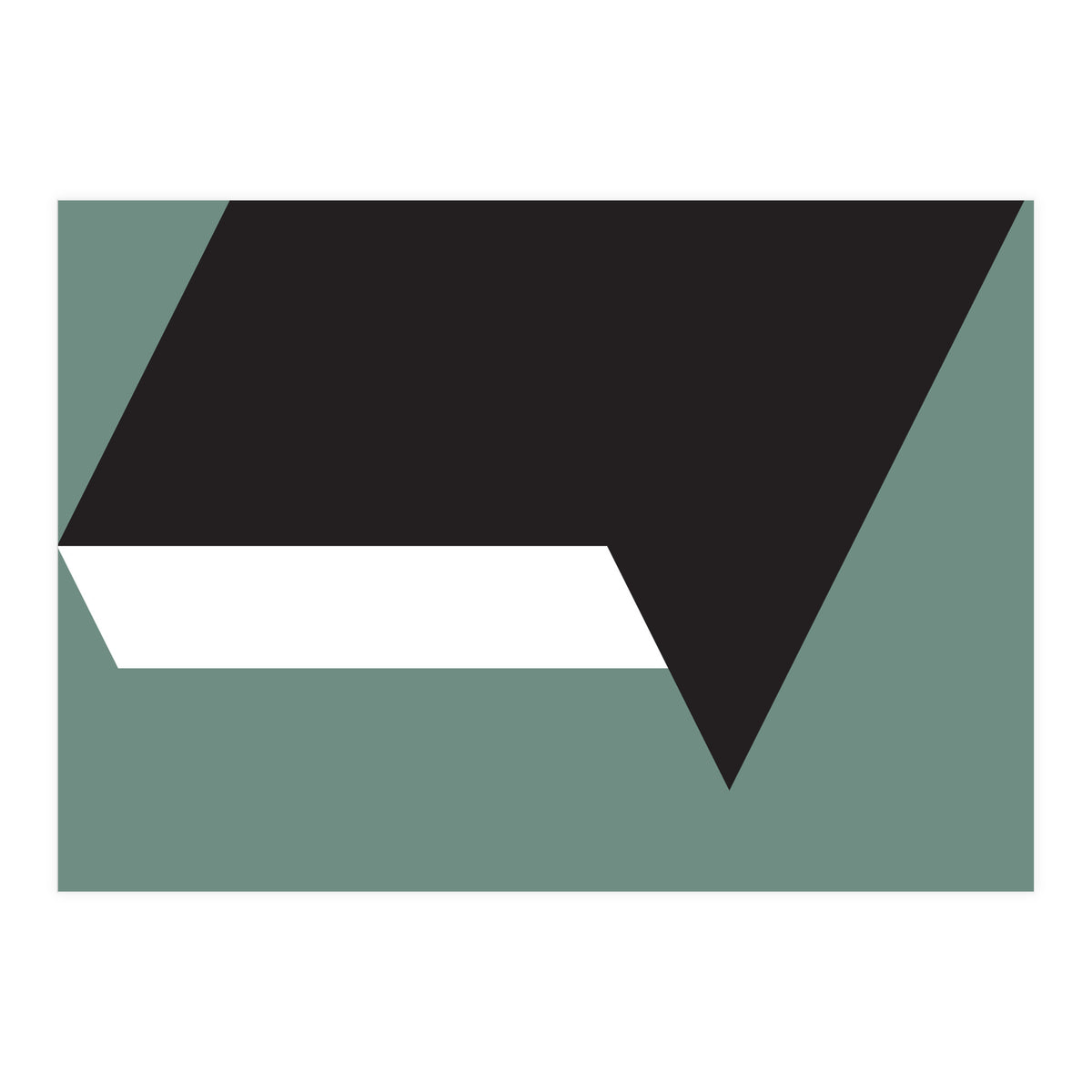 Geometric Shapes No. 85 - black, white & grey (Print Only)