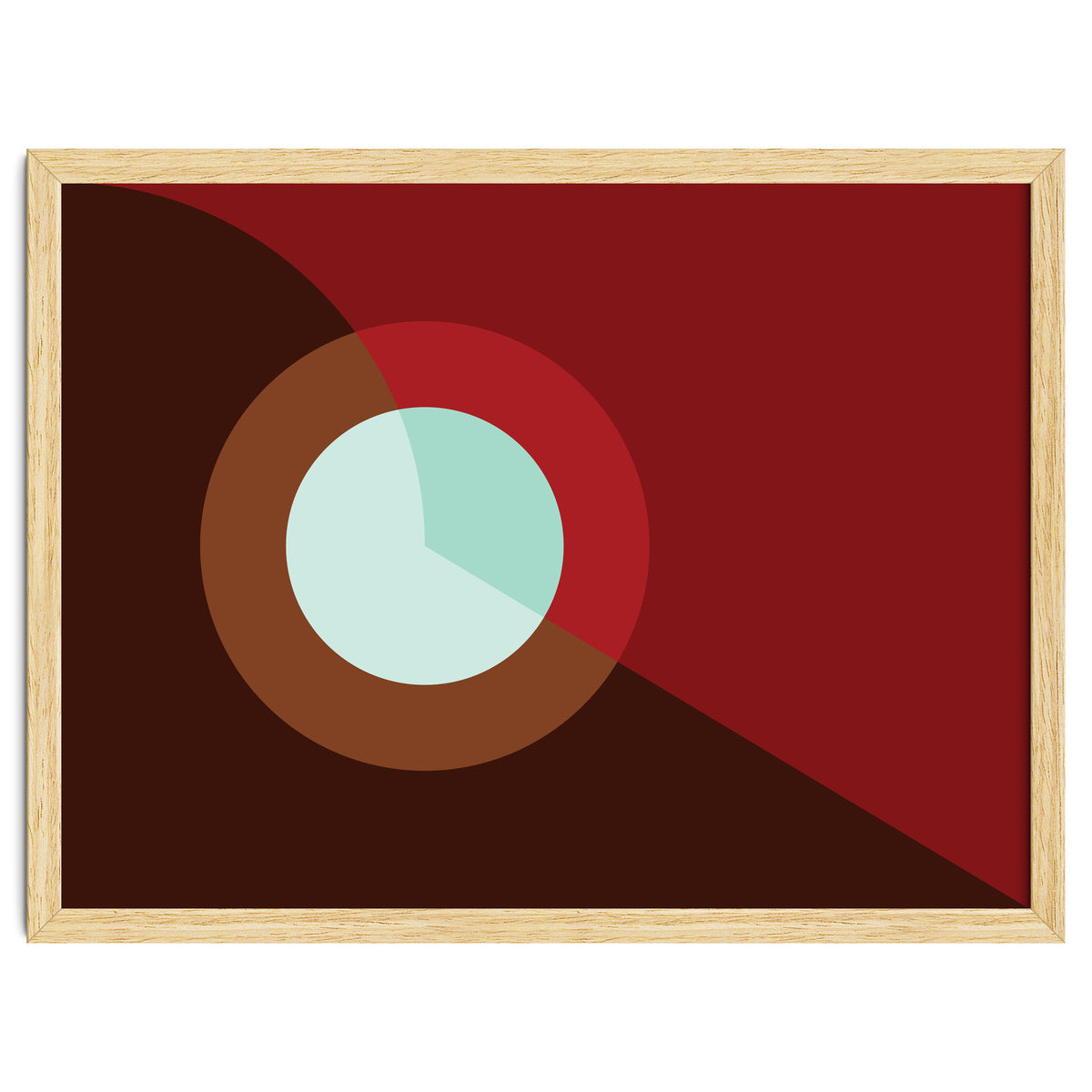 Geometric Shapes No. 2 - deep reds & turquoise