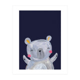 Woodland Bear On Navy (Print Only) thumbnail