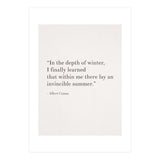 An Invincible Summer By Camus, White (Print Only) thumbnail