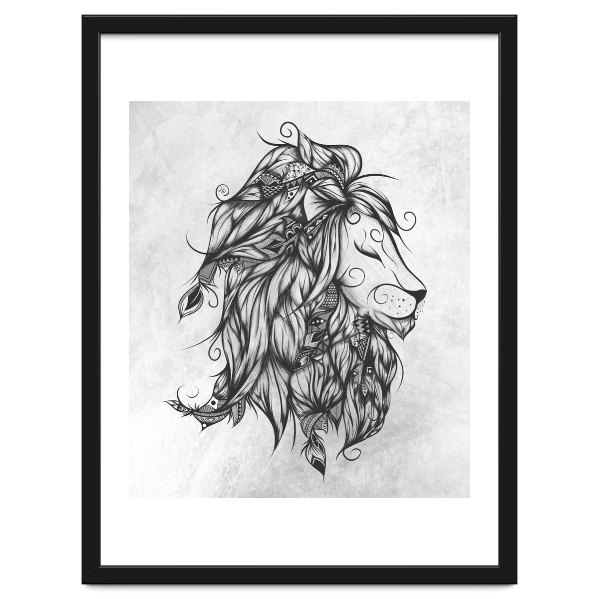 Poetic Lion B&w