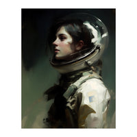 Gothic Astronaut Moody Dark Painting  (Print Only)