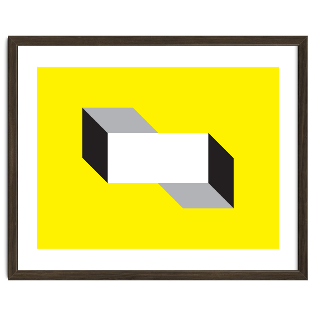 Geometric Shapes No. 50 - yellow, black & grey