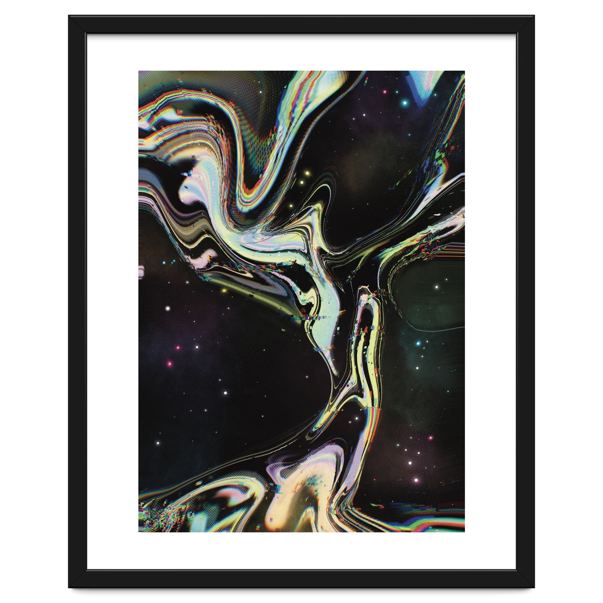 Glitch Black Space Nebula