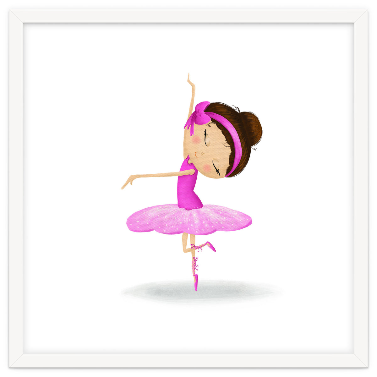 Adorable Twirling Ballerina Nursery Print