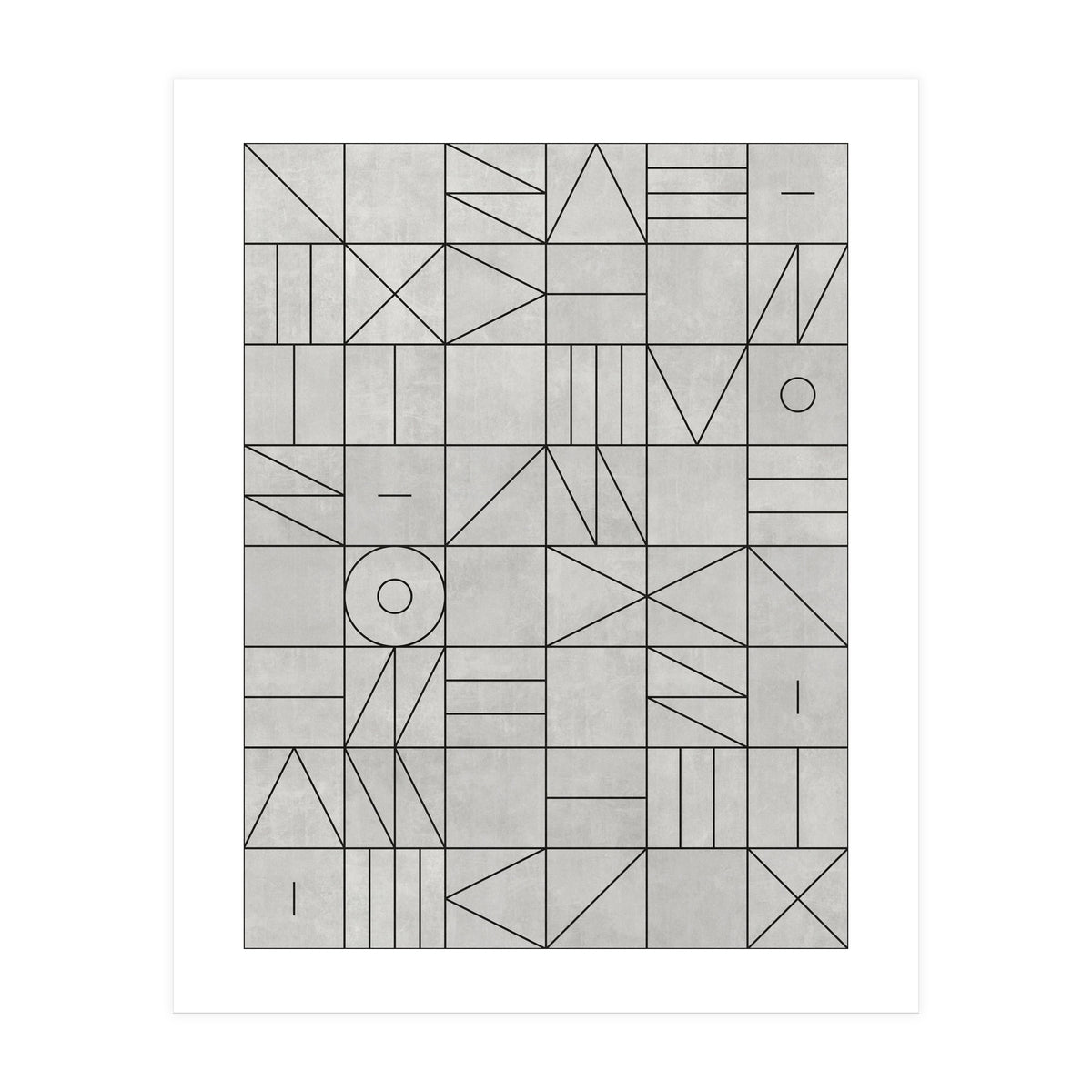 My Favorite Geometric Patterns No.3 - Grey (Print Only)