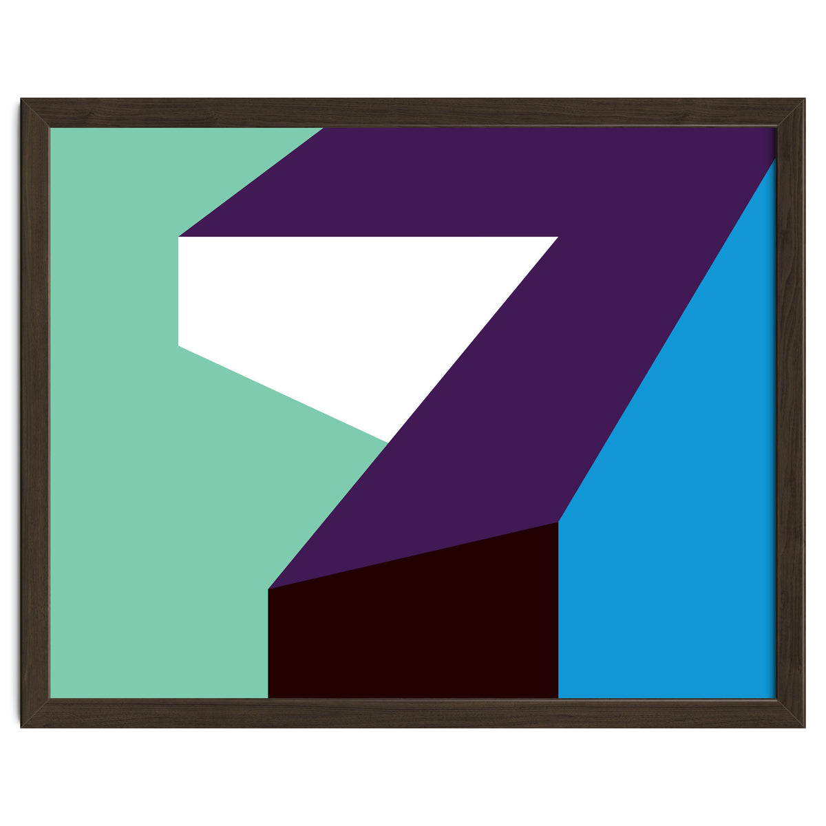 Geometric Shapes No. 60 - purple, mint & purple