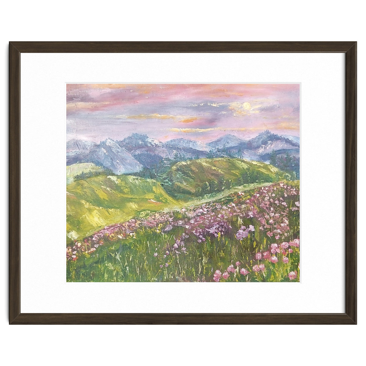 Sunset in the mountains