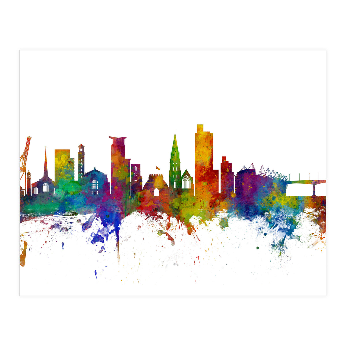 Southampton England Skyline (Print Only)