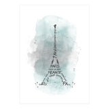 Watercolor Art Eiffel Tower | turquoise (Print Only) thumbnail