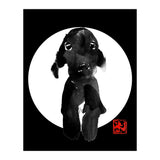 cute dog in white (Print Only) thumbnail