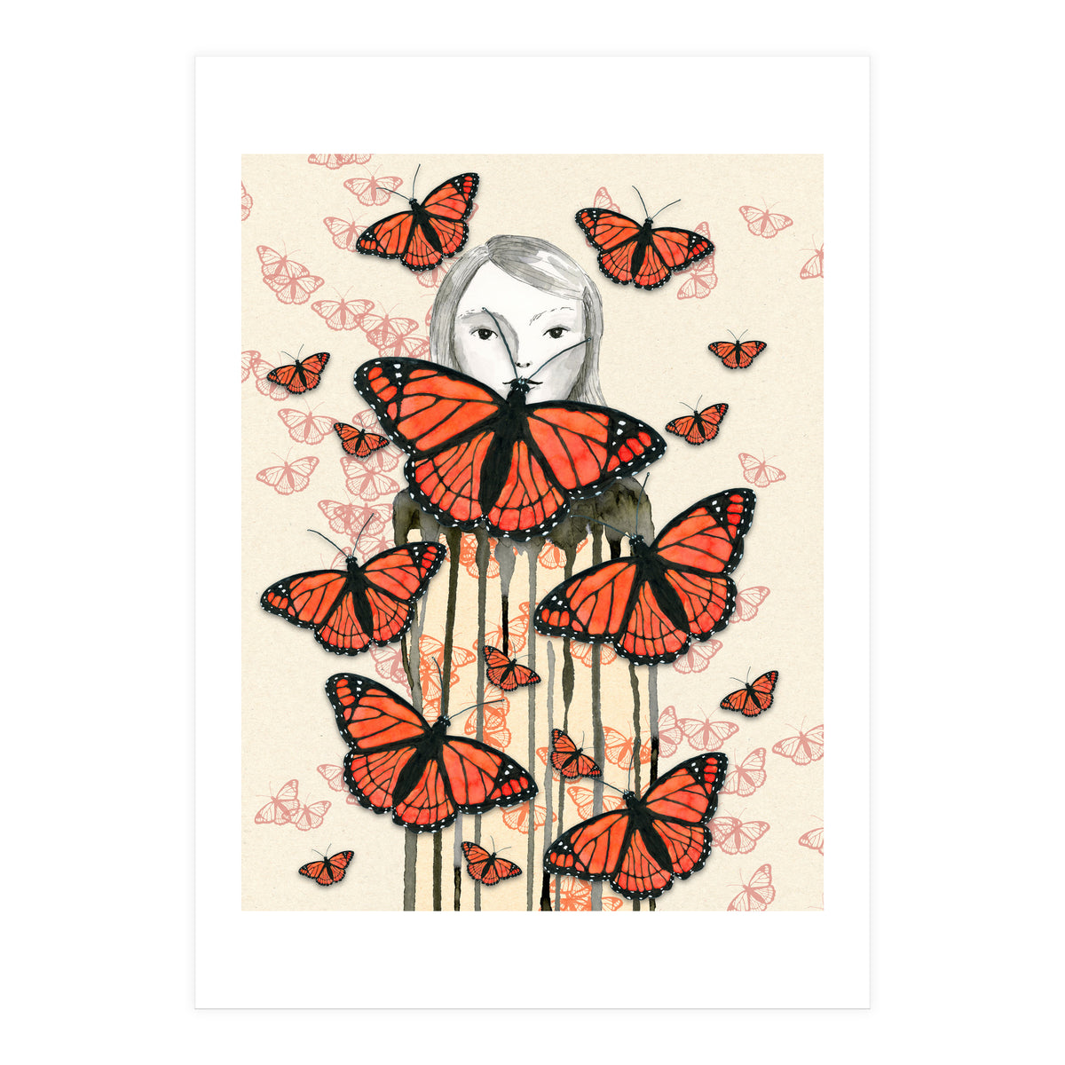 Surrounded by butterflies (Print Only)