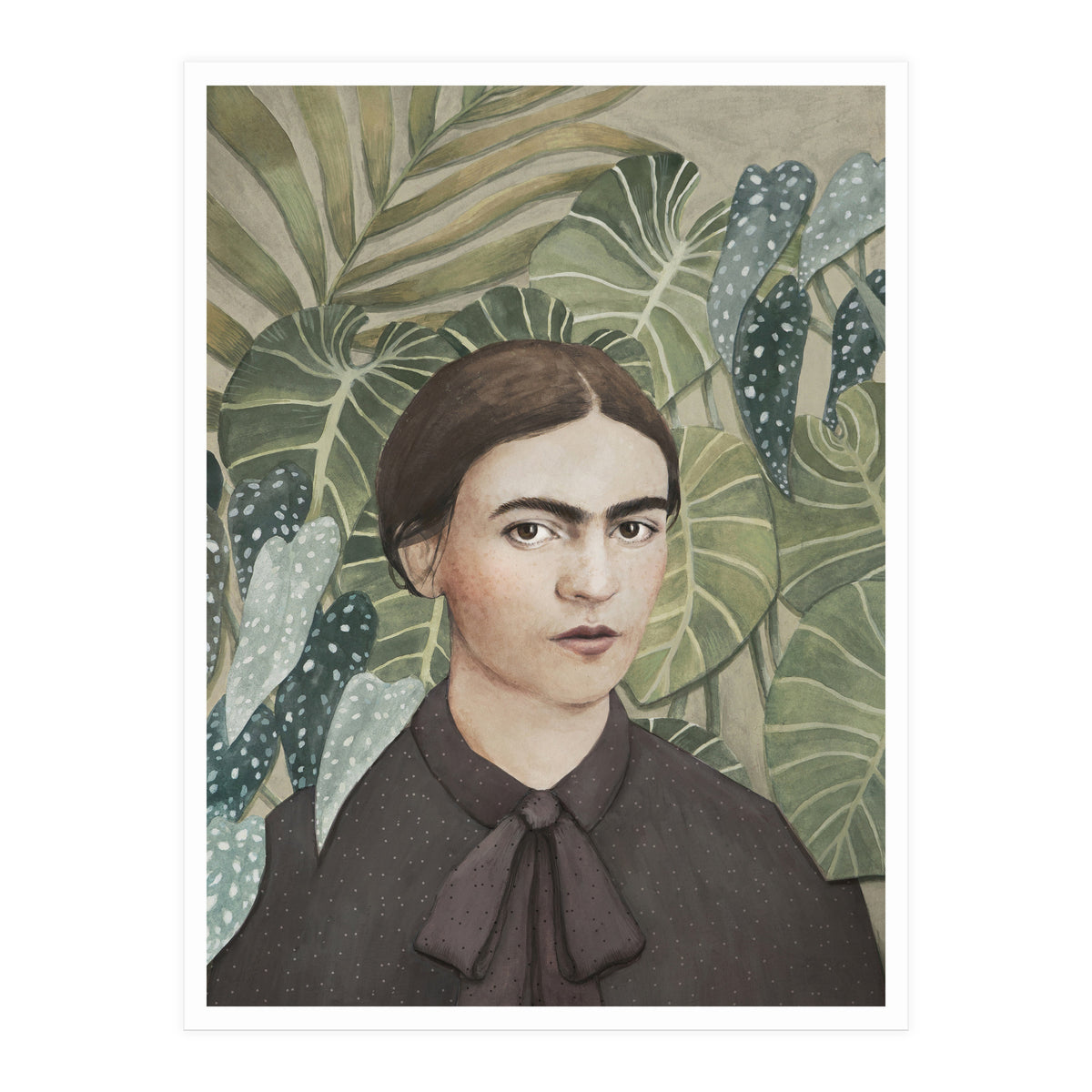 Frida With Plants (Print Only)