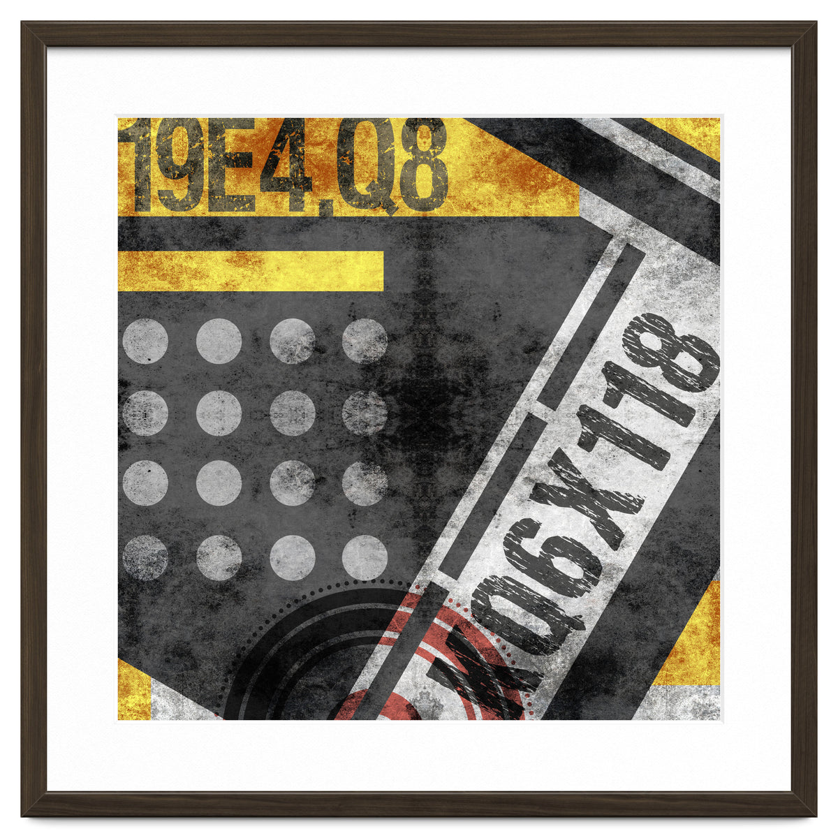 Abstract Industrial Black And Yellow