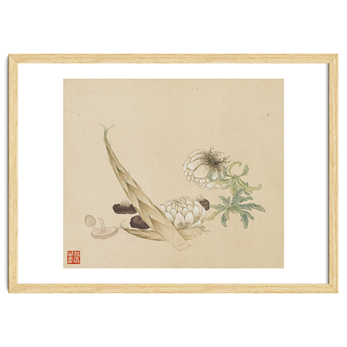 Wang Chengyu ~flowers, Vegetables, Lilies, Bamboo Shoots, Leaves, Mushrooms, Vegetables