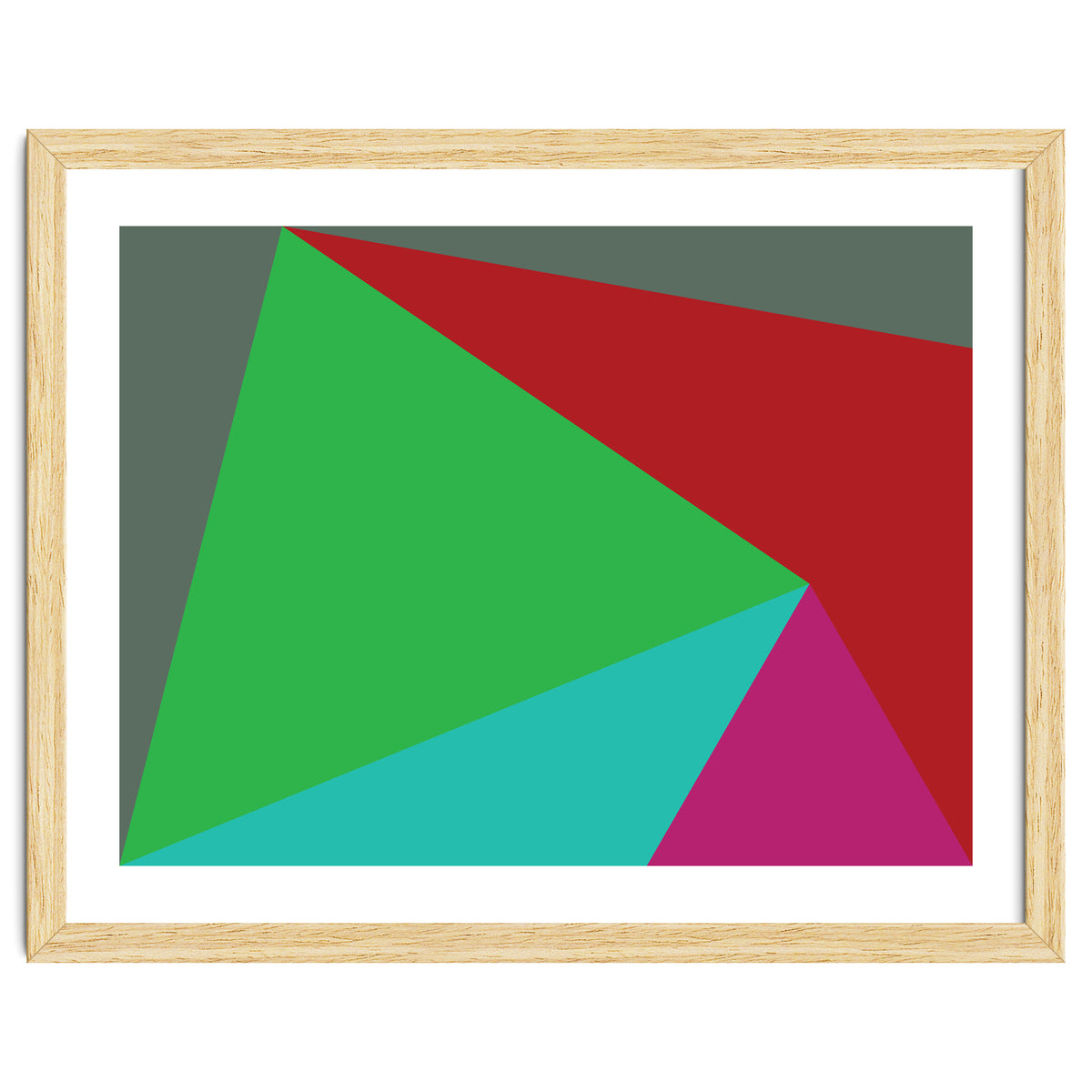 Geometric Shapes No. 19 -  green, magenta & blue