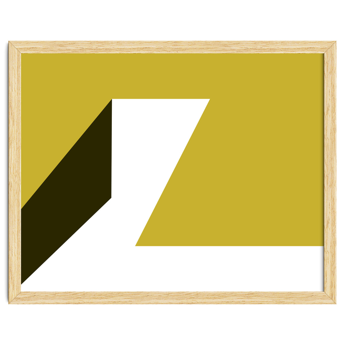 Geometric Shapes No. 78 - mustard, black & white