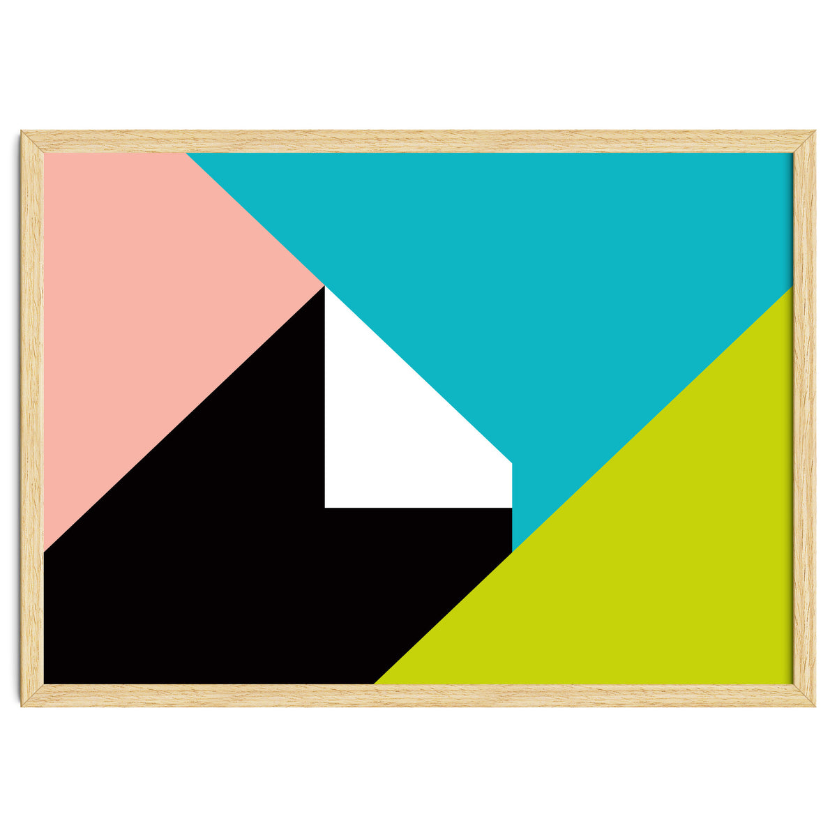 Geometric Shapes No. 266 - pink & lime