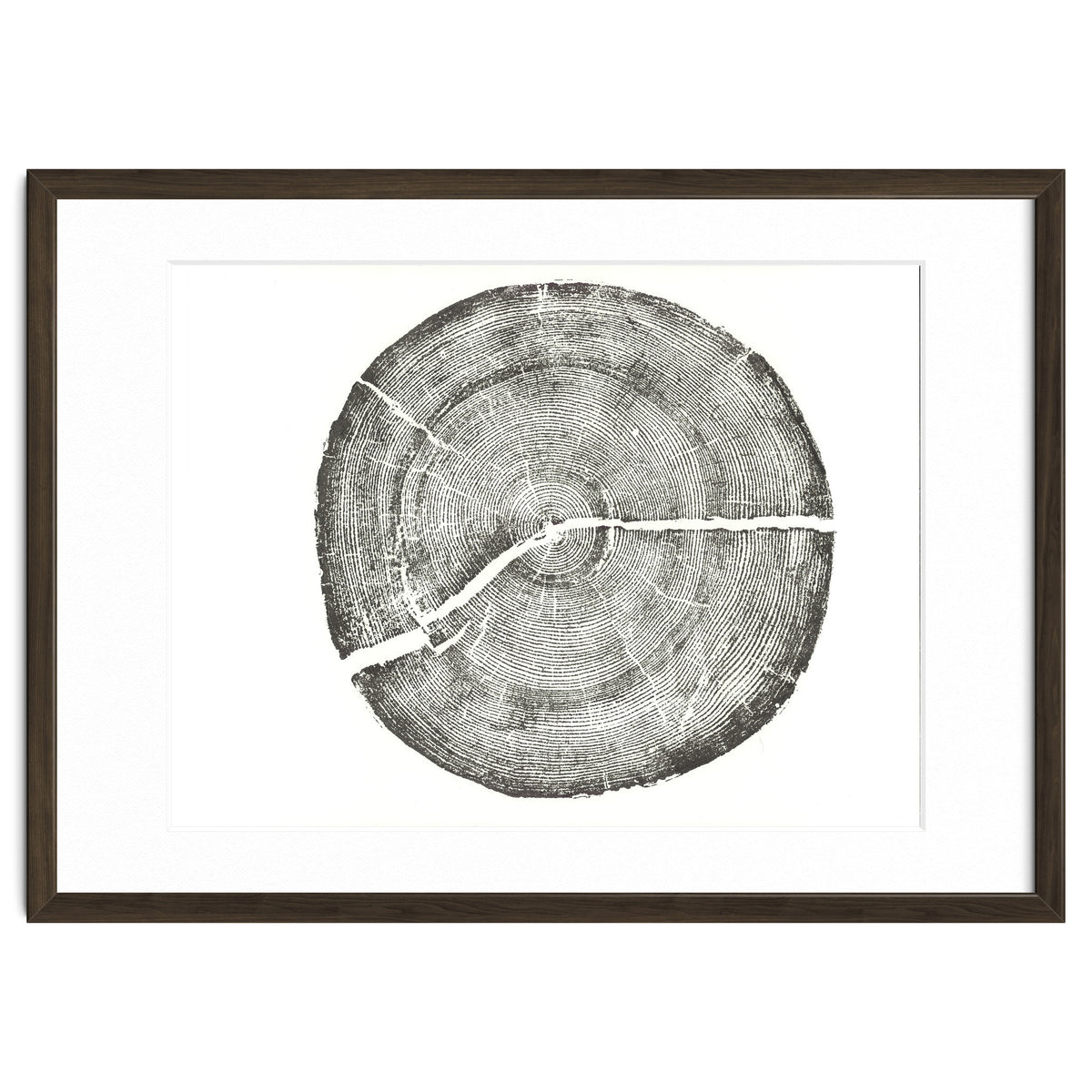 Rock Canyon, Tree Ring Print, Woodblock