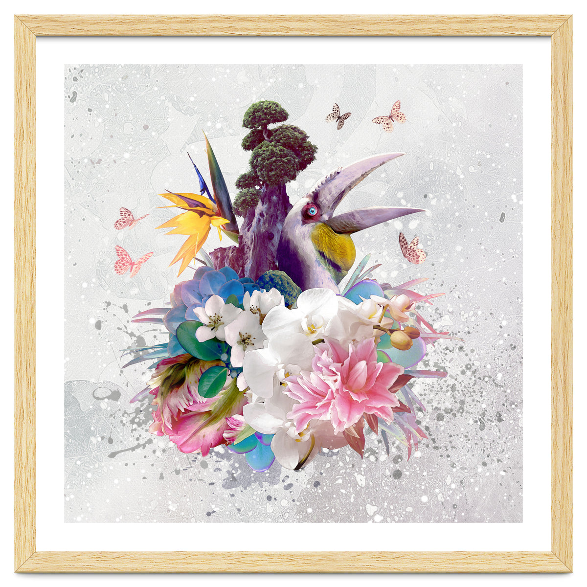 Floral Hornbill Grey