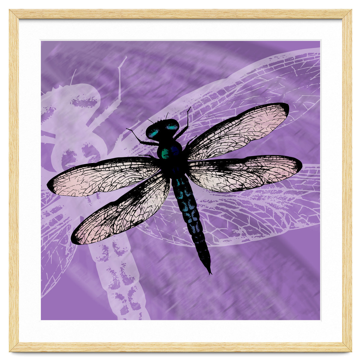 Blue dragonfly vector
