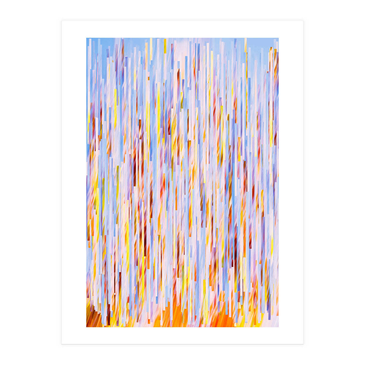 Urban Living | Abstract Geometric Shapes Digital Painting | eclectic Modern Contemporary Boho Chic (Print Only)