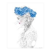 Blue Hydrangea Girl (Print Only)