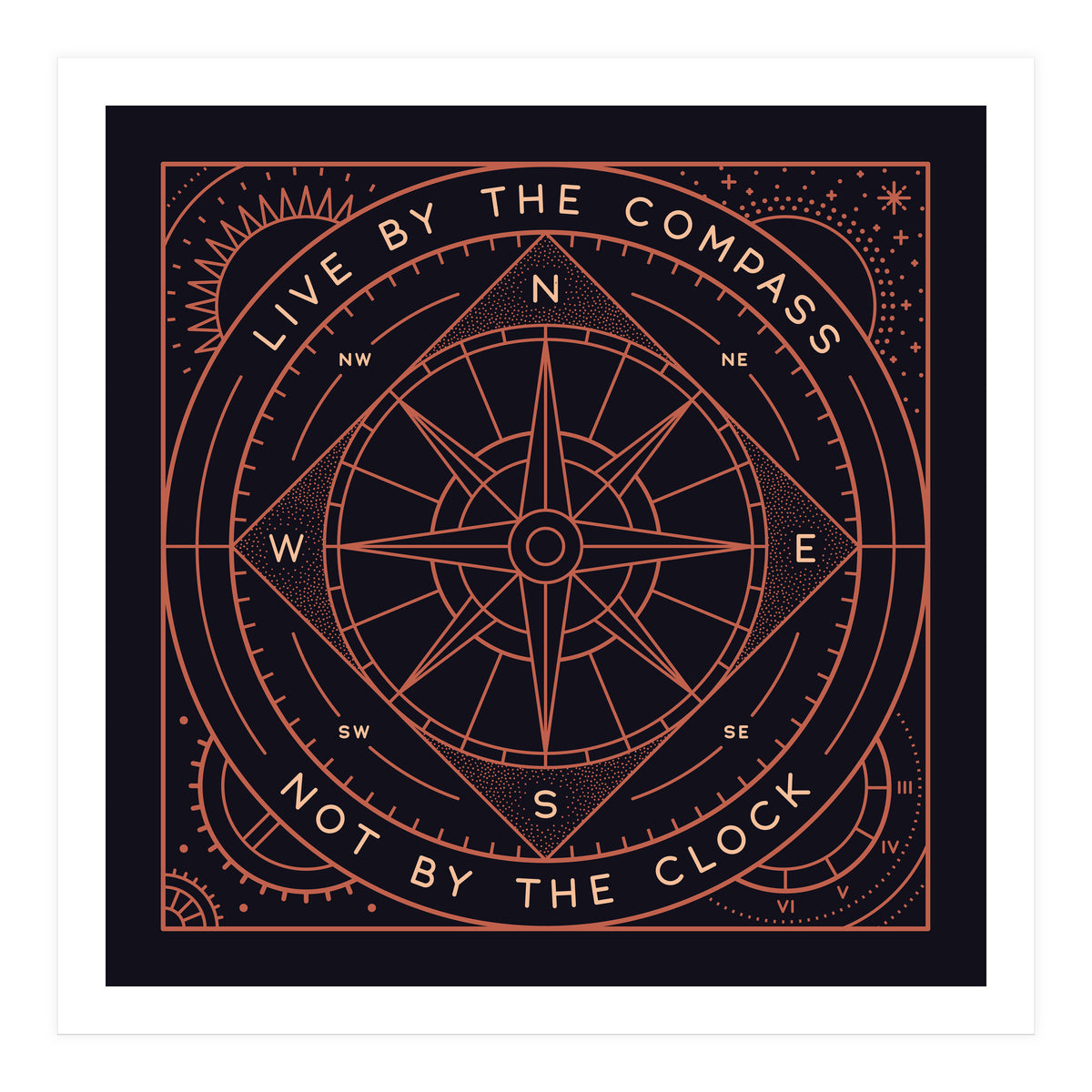 Live By The Compass (Print Only)