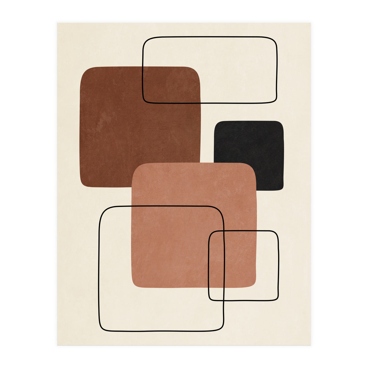 GEOMETRIC SHAPES - TERRACOTTA 02 (Print Only)