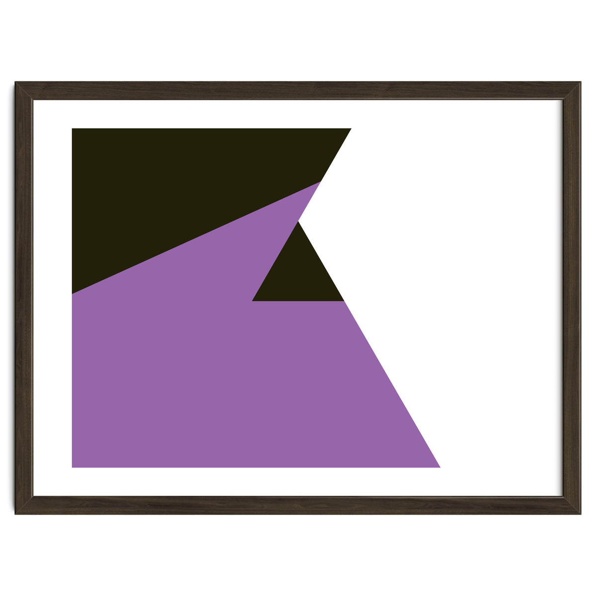 Geometric Shapes No. 80 - purple, black & white