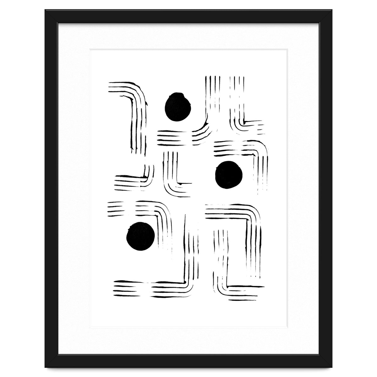 Mid-Century Modern Monochrome Print #1