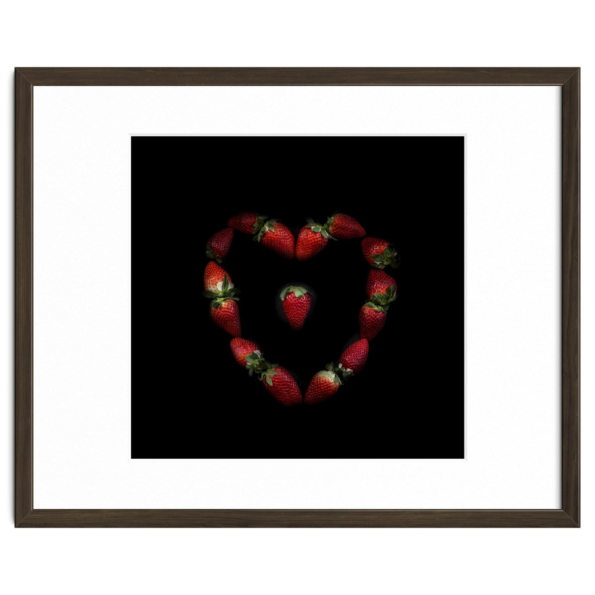 Heart of strawberries