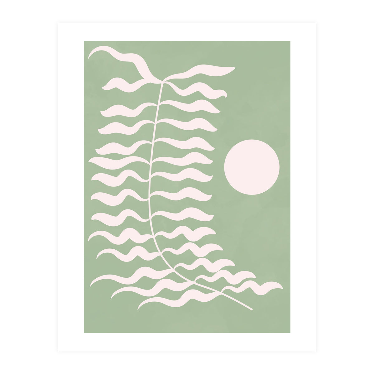 Sage Green Abstract Floral (Print Only)