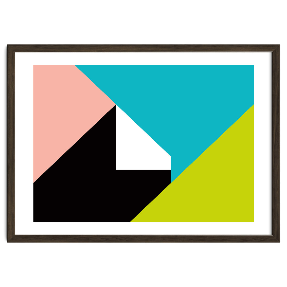 Geometric Shapes No. 266 - pink & lime