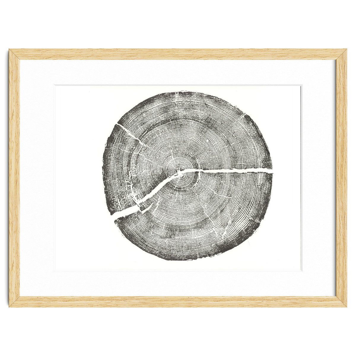 Rock Canyon, Tree Ring Print, Woodblock