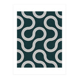 My Favorite Geometric Patterns No.35 - Green Tinted Navy Blue (Print Only) thumbnail