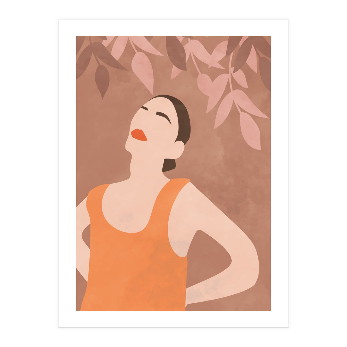 Mid Century Modern Boho Woman (Print Only)