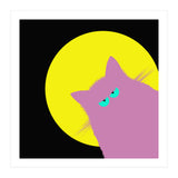 Full Moon Lilac Cat  (Print Only) thumbnail