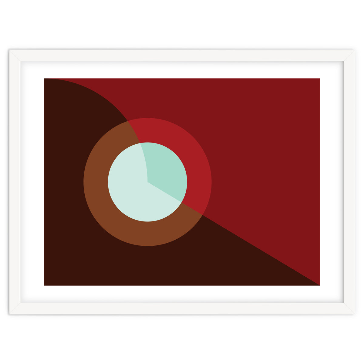 Geometric Shapes No. 2 - deep reds & turquoise
