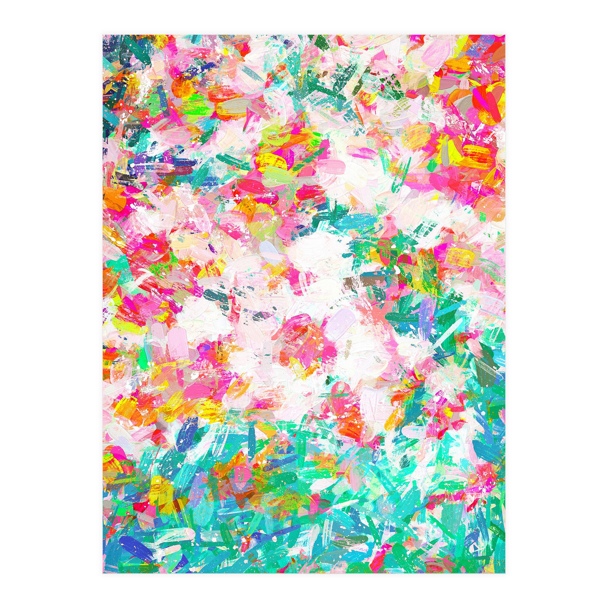 Painted Joy | Abstract Botanical Floral Nature Painting | Spring Meadow Garden (Print Only)