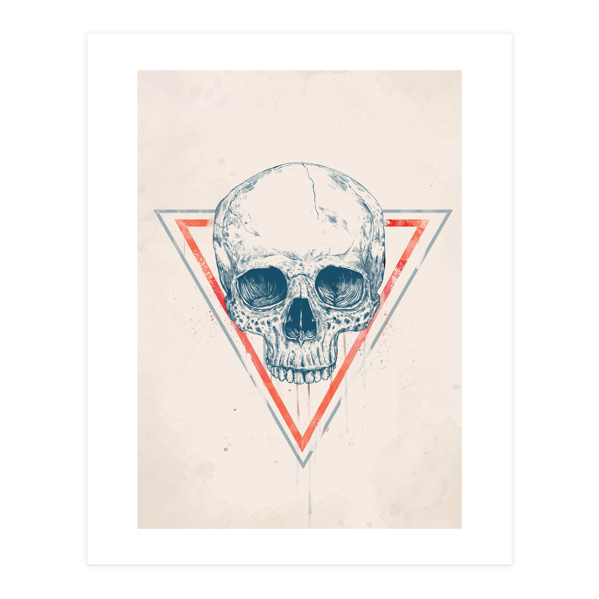 Skull In Triangles Ii (Print Only)