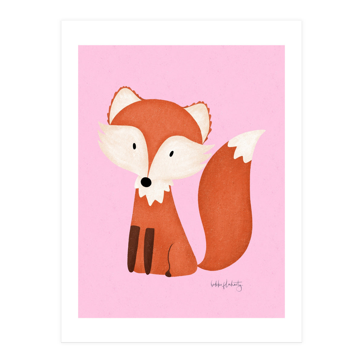 Sitting Fox (Print Only)