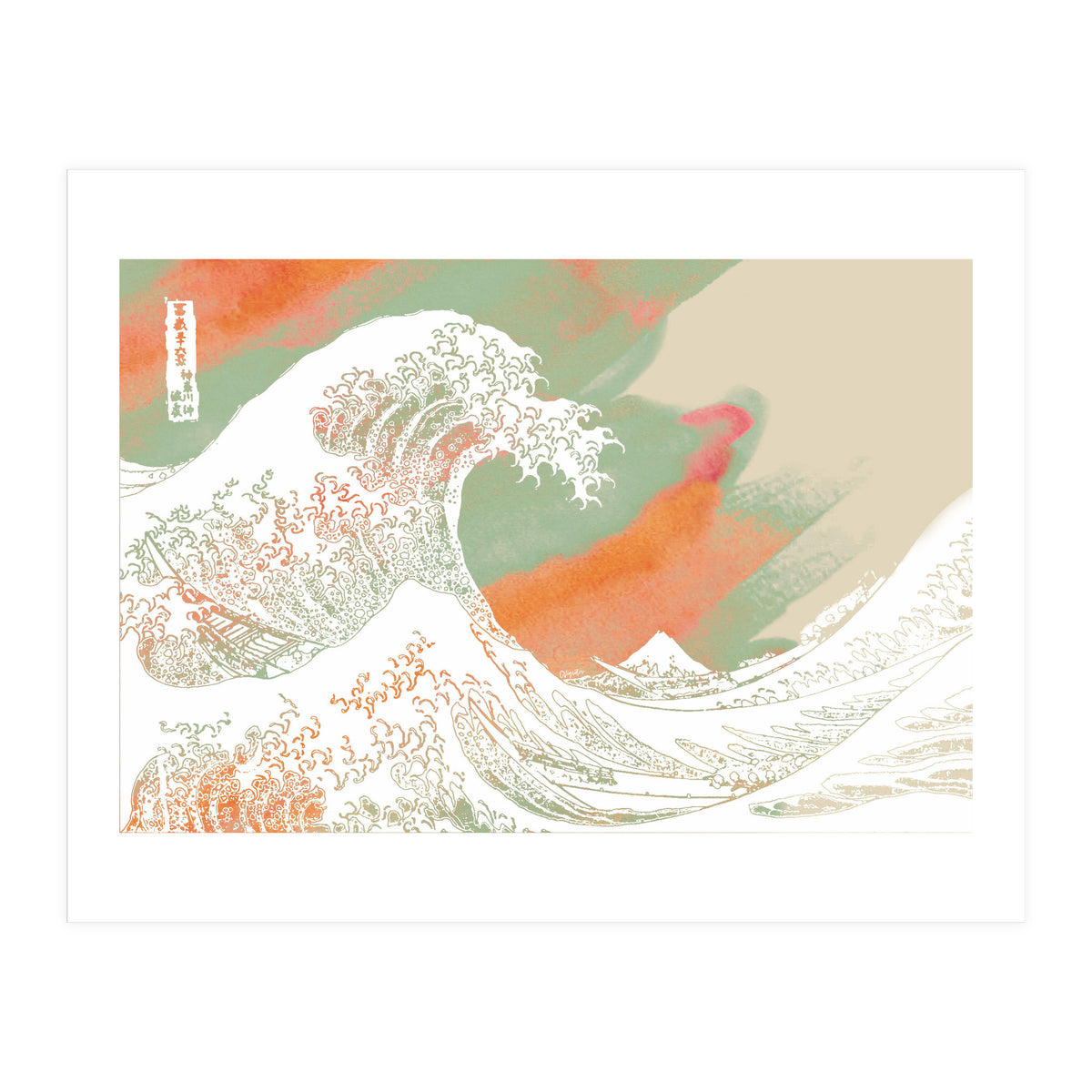Calm into Great Wave Paint  I (Print Only)
