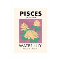 Pisces Birth Flower Water Lily (Print Only)