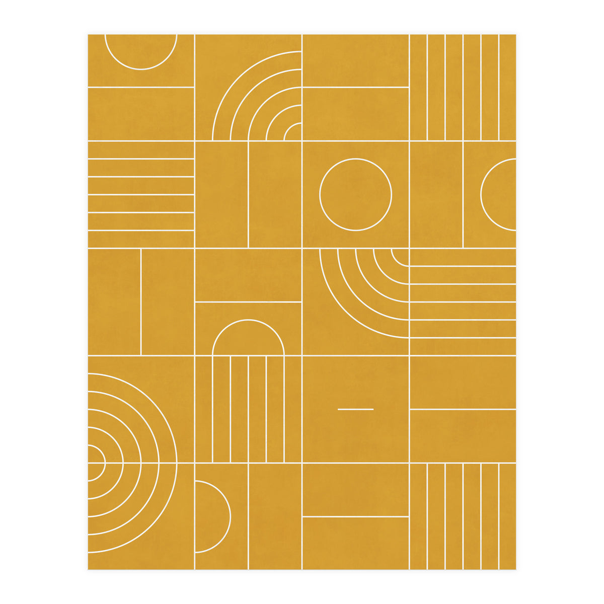 My Favorite Geometric Patterns No.22 - Mustard Yellow (Print Only)