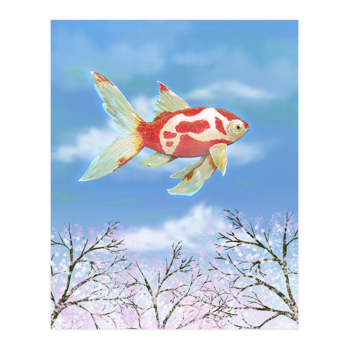 Flying goldfish (Print Only)