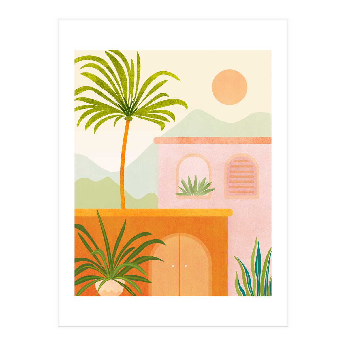 Tropical Mountain Village (Print Only)