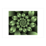 Green Floral Satin  (Print Only) thumbnail